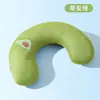 Almohada Bordada de Aguacate de Dibujos Animados para Gato, Transpirable para Todas las Estaciones, Almohada Cervical en Forma de U para Mascota, Almohada para Dormir para Perro