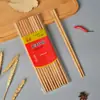100 Pares de Palillos de Bambú Natural Tallado para Uso Doméstico, Palillos de Madera Maciza sin Pintar, Bambú para Restaurante y Cocina, Resistentes a Altas Temperaturas y Antideslizantes