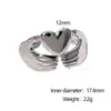 Anillo Abierto de Corazón de Acero Inoxidable Europeo y Americano para Mujer, No se Desvanece, Personalizado, Simple y Moderno, Joyería de Mano de Acero de Titanio 18K al por Mayor