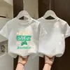 Camiseta de Manga Corta para Niños de Verano, Algodón Puro, Suave y Cómoda, Top con Estampado de Cuello Redondo, Camisa de Manga Corta Elegante y Versátil para Niños Mayores