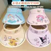 Chapéu Infantil Sanrio Kuromi Desenho Animado Chapéu de Sol Proteção UV Respirável Chapéu de Sol