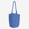 Bolsa Coreana Sencilla de Algodón Tejido de un Hombro Nueva Bolsa de Paja Recortada Portátil Estilo Vacacional Bolsa de Playa Versátil para Mujer