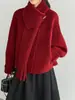 Abrigo de Lana Doble Cara Estilo Coreano, Suave y Elegante, con Bufanda para Mujer, Sensación de Alta Gama, Abrigo de Lana Petite A610