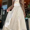 Saia de Veludo Cotelê Marrom para Mulheres, Novo Estilo Outono/Inverno 2026, Elegante Saia Longa Flare Marrom Emagrecedora para Mulheres A14079