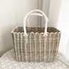 Cesta de Baño Portátil de Plástico para Compras, Cesta de Compras de Supermercado, Cesta de Almacenamiento Moderna y Sencilla, Cesta de Regalo al por Mayor
