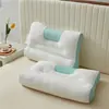 Almohada Cervical de Tracción 4D para Adultos, Ayuda para Dormir, Núcleo de Almohada con Alivio de Presión Zonificado, Uso en Casa, Durmiente Lateral, Oreja Anti-Presión, Almohada de Fibra