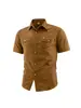 Camisa de Trabajo de Verano de Manga Corta para Hombre JEEP SPIRIT con Cuello de Solapa, Secado Rápido, Transpirable, Casual, Camisa de Color Sólido