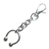 Llavero de Herradura de Metal Plateado Diseño de Nicho Llavero Personalizado para Pareja Colgante para Bolso Venta Directa de Fábrica