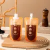 Saco de Embalagem para Sopa de Ameixa Ácida, Saco para Bebida de Água de Menta, Saco Dispensador de Suco de Cana-de-Açúcar Comercial para Levar, Saco com Bico, Grau Alimentício