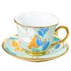 Juego de 14 Piezas de Tazas de Cerámica Chapadas en Oro Estilo Europeo para Té y Café, Decoración de Lujo para el Hogar para el Té de la Tarde Inglés en la Sala de Estar