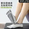 Calcetines de yoga de cinco dedos con tiras cruzadas, calcetines profesionales de Pilates sin talón para el suelo, calcetines absorbentes de sudor y antideslizantes con dedos separados, disponibles para venta al por mayor