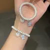 Ins Jelly Sakura Fresco Anillo para el Cabello de Hilo Telefónico Cuerda Dulce Suave Germinante Cuerda para el Cabello Sin Marca de Niña Accesorios para el Cabello de Primavera para Mujeres