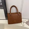 Bolso Tote Nuevo para Mujer 2025 Textura de Alta Calidad Ins Retro Versátil Elegante Gran Capacidad Bolso Cuadrado Pequeño