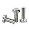 Tornillos de acero inoxidable 304 con doble agujero, cabeza hexagonal exterior, tornillos perforados, tornillo con orificio roscado para alambre, tornillo con orificio de seguridad