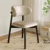Cadeira de jantar nórdica moderna minimalista para casa cadeira de madeira maciça cadeira com encosto de designer luxo leve italiano cadeira de chifre de carneiro para apartamento pequeno