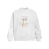 Camiseta de manga larga con estampado de cachorro de dibujos animados para niños, marca de moda urbana, corte holgado, cuello redondo, top casual para primavera y otoño