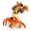 Juego de 2 Figuras Realistas de Cangrejo Ermitaño Cangrejo Modelos de Animales Marinos de PVC Juguetes para Niños Educativos Decoraciones de Criaturas Marinas Temática de Playa