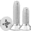 Acero al Carbono Niquelado Cabeza Avellanada en Cruz Rosca Triangular Autorroscante Bloqueo Tornillos de Rosca Triangular Venta al por Mayor M2/M3/M5/M6