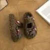 Zapatillas de Algodón Suaves y Lindas con Cabeza de Dibujos Animados 3D para Mujer 2026 Antideslizantes para Uso en Exteriores Felpa Adicional Suela Suave y Cálida Zapatillas de Felpa de Algodón para Persona Perezosa
