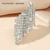 Anillo Abierto Brillante de Cristal de Alta Gama Explosiones Europeas y Americanas Anillo Geométrico de Diamante de Pedrería para Mujer