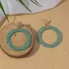 Pendientes de Flor de Cristal Coloridos con Cuentas, Lujo Ligero, Gama Alta, Nicho, Pendientes Exagerados, Diseño Exquisito, Pendientes al por Mayor