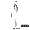 Talheres de Aço Inoxidável 1010 Faca de Bife, Garfo, Colher, Colher de Sobremesa Café Estilo Ocidental, Colher de Sorvete, Colher de Jantar Doméstica, Garfo de Jantar