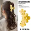 Pinza para el pelo grande de lunares estilo coreano para cabello grueso, pinza de tiburón dulce y elegante para la parte trasera de la cabeza, accesorio para el cabello de alta gama y exquisito