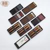 Palillos traje hogar una caja de cinco pares de palillos de madera traje palillos de madera vajilla palillos de madera vajilla japonesa palillos con cabeza de cobre