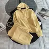 Conjunto de Pantalones de Manga Larga para Primavera y Otoño 2026, Celebridad de Internet, Algodón con Estampado de Letras, Cuello Redondo, Conjunto de Moda Urbana Casual