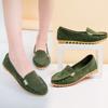 Zapatos planos de punta redonda de primavera y verano de 2024, zapatos bajos, zapatos de una sola capa, hebilla metálica, zapatos planos de mujer, zapatos tipo mocasín de estudiante, zapatos casuales de una sola capa