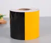 Fita Refletiva Advertência Preto-Amarelo-Vermelho-Branco Película Diagonal Guarda-Corpo Elevado Anticolisão Sinal de Advertência Rodoviária Noturna Adesivo de Segurança