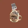 Tapón de Polvo para Teléfono de Acrílico con Dibujo de Gatito Caricatura Lindo 2D Transfronterizo Adecuado para Teléfonos Tipo-C y Apple
