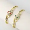 Distrito Lu Chapado en Cobre Oro de 18 Quilates Circonita Estilo Serpiente Pulsera para Mujer Nueva INS Lujo Ligero Pulsera de Gama Alta Transfronteriza Explosiva
