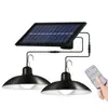 Lámpara Solar Tipo Dividido Solar Uno-A-Dos Araña Ultrabrillante Interior y Exterior Control Remoto Controlado por Luz Impermeable Lámpara de Jardín