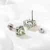 Novos Clipe de Orelha Hensen Fresh Inlaid Verde Menta Oito Corações e Oito Flechas Zircônia High-End Feminino Micro-Inlaid Zircônia