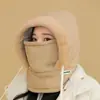 Gorro de Invierno Lei Feng para Hombres y Mujeres, Ciclismo al Aire Libre, Vehículo Eléctrico, Gorro de Algodón Resistente al Frío y al Viento con Forro Polar Engrosado para Esquí en el Noreste