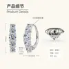 Comercio Exterior Al por Mayor Pendientes Personalizados para Hombre y Mujer Plata de Ley S925 Color D Pendientes de Moissanita Diseño Geométrico Estilo Elegante y Sencillo