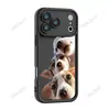 Funda de teléfono cruzada TK más vendida con estampado de cachorro lindo para Apple 17pm, acabado mate, ventana grande, funda protectora de silicona