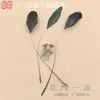 Artesanato DIY decoração de pena preta pena apanhador de sonhos pena de casamento material de pena pena de asa