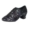 Nuevos Zapatos de Baile Latino con Estampado de Colores Zapatos de Danza Deportiva Zapatos de Baile para Mujer de Tacón Medio Zapatos de Baile Marinero Baile de Salón Baile Moderno Zapatos de Baile Cuadrado