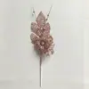 Decorações de Natal flor rosa dourada lírio ramos decorativos plug-in para árvore de Natal suprimentos de atmosfera ramos de bagas simulação