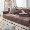 Cojín de sofá acolchado de felpa con rayas geométricas para invierno, moderno y sencillo, antideslizante, toalla, venta al por mayor
