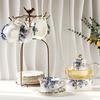 Juego de Té de la Tarde de Cerámica, Alto Valor Estético, Té para la Salud, Uso Doméstico, Para Recibir Invitados, Té Aromático, Té de Hierbas, Tetera de Vidrio, Se Puede Calentar