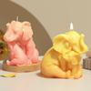 Amazon Explosions Molde de Vela Aromaterapia Elefante DIY Elefante Hembra Elefante Bebé Adornos de Resina Molde Decorativo de Yeso