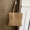 Yuezi 2026 Bolsas de Moda de Verano Bolso Tejido Simple Bolso de Playa para Vacaciones para Mujer Bolso Tote Grande de Mano