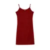 Primavera/Verão 2026 Comércio Exterior Europeu e Americano Desejo Transfronteiriço Vestido Sexy com Alça de Strass