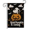 Bandera de Jardín Impresa por un Lado para Exteriores, Nueva, Cabeza de Calabaza de Halloween, Cachorro, Castillo, Lino, Transfronteriza de Amazon