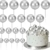20 Piezas Doradas Bolas de Burbuja para Pastel Enchufe Decoración para Boda Aniversario Fiesta de Cumpleaños Traje