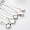 Dao Qi Acero Inoxidable 304 Cuchara Japonesa y Coreana Simple Mango Largo Cuchara para Mezclar Cuchara para Té con Leche Café Cuchara Larga Creativa para Hielo