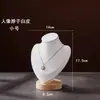 Maniquí de Cuello Modelo Corazón de Madera Soporte para Joyería para Exhibir Collares y Accesorios